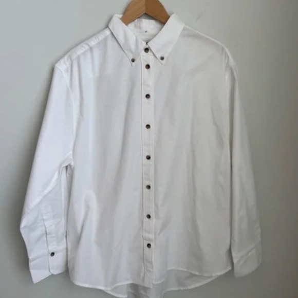 Madewell Tops - NWT Madewell White Oversized Button-Up Shirt in Oxford SZ Various